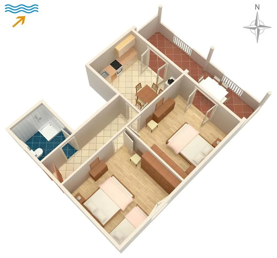 Apartments By The Sea Kraj, Pasman - 331 Tkon Κροατία