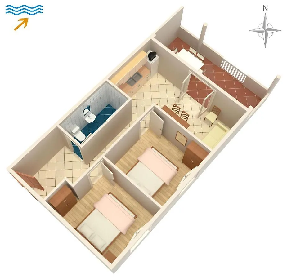 Apartments By The Sea Kraj, Pasman - 331 Ткон